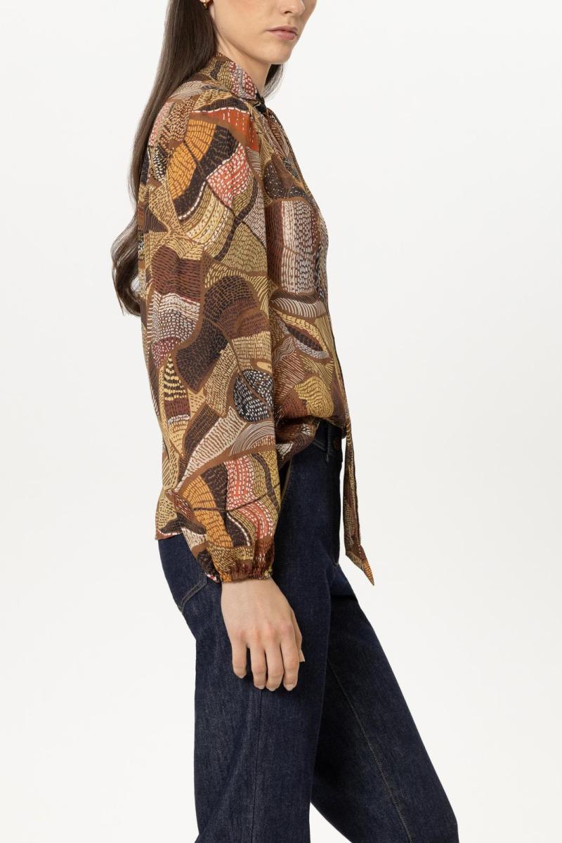 Bluse mit Ethnic-Print