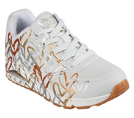 Damen Sneaker Metallic Love