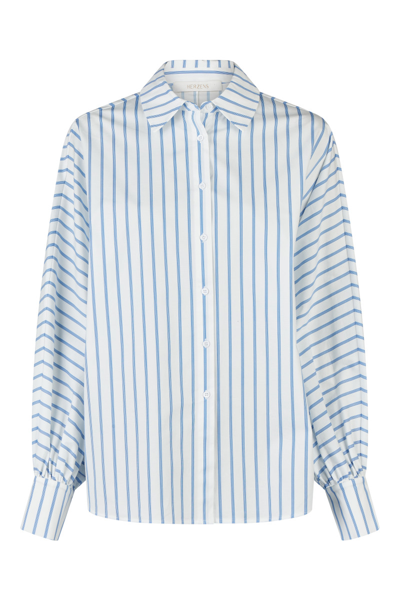 Gestreifte Baumwollbluse