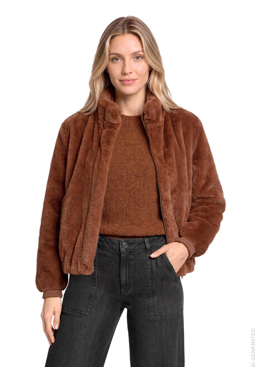 Damen Teddy-Jacke