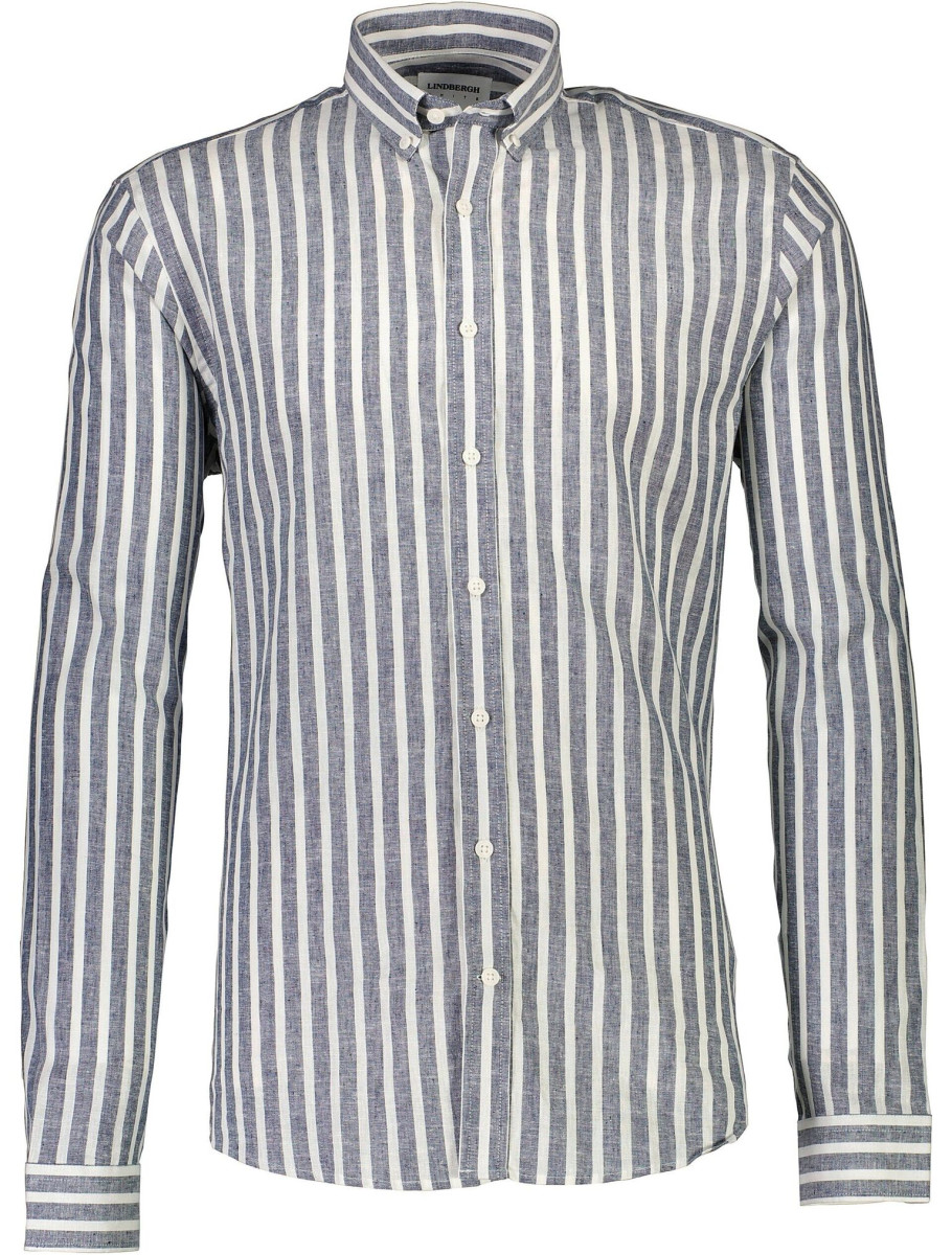 Gestreiftes Leinenhemd