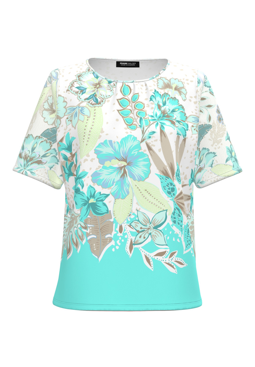 Damen Shirt mit Panneauxprint