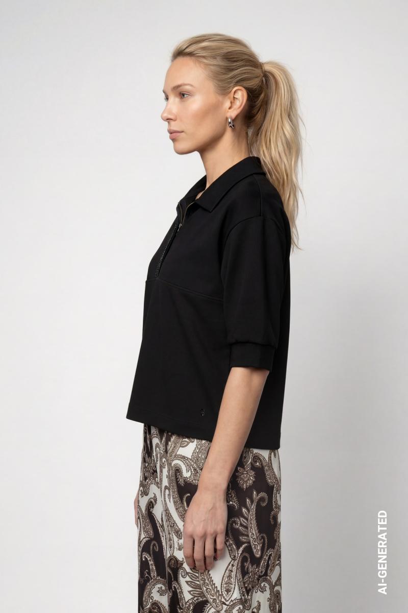 Damen Sweatshirt Mit Strasssteinen