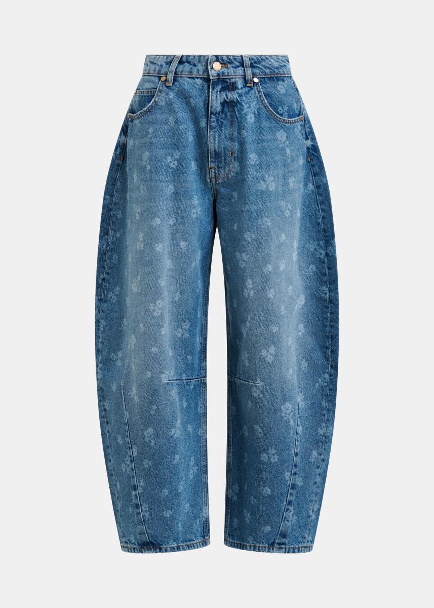 Damen Cropped Barrel-Jeans