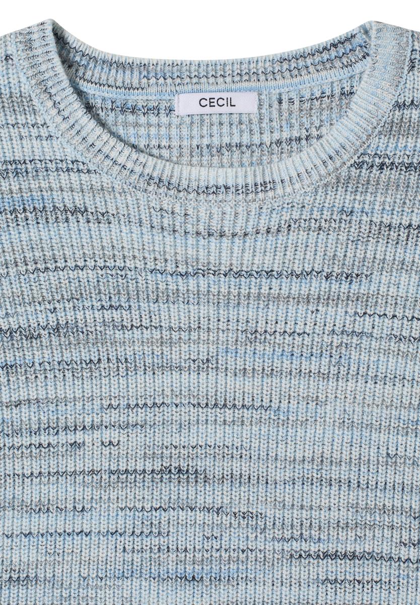 Damen Pullover mit Rundhals und Space-Dye-Optik