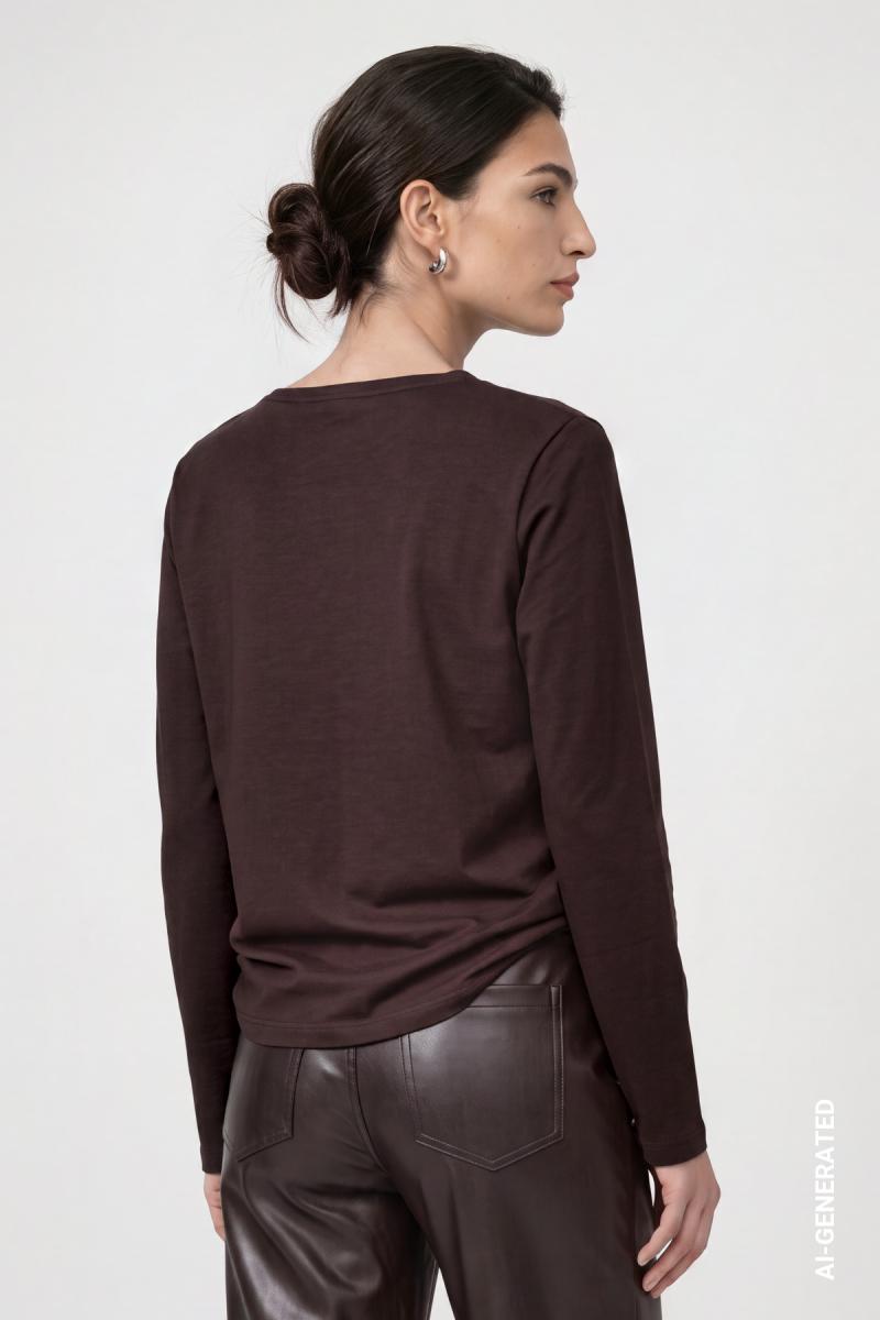 Damen Langarmshirt Mit Schmuckdetails