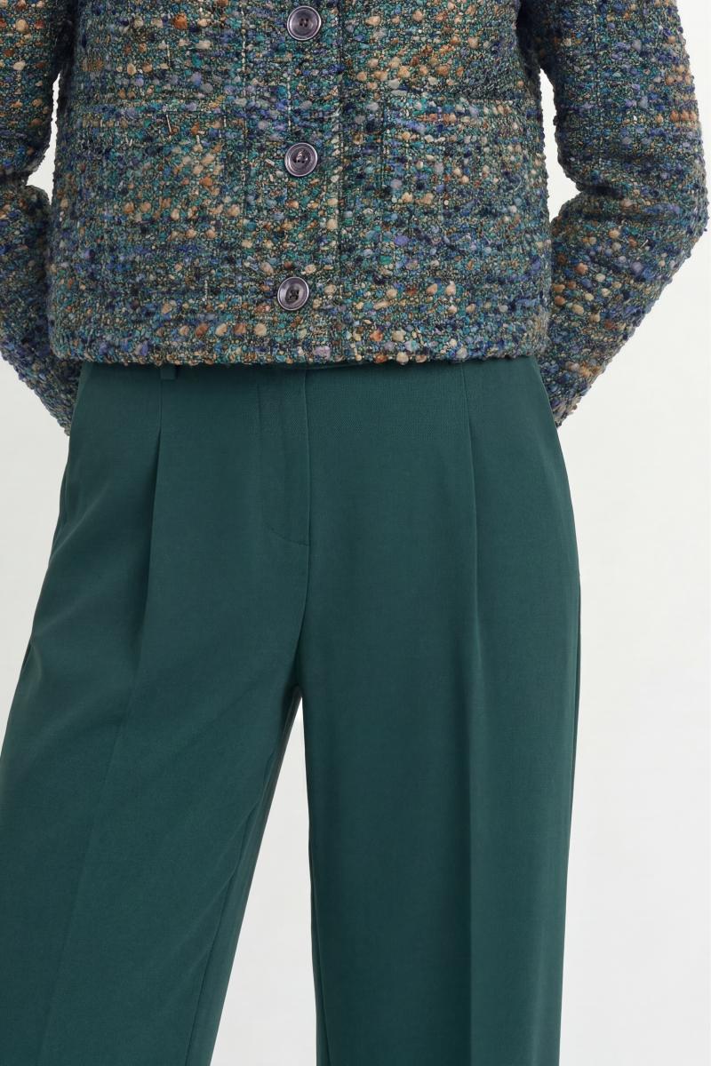 Damen Hose Pleated Wide Leg