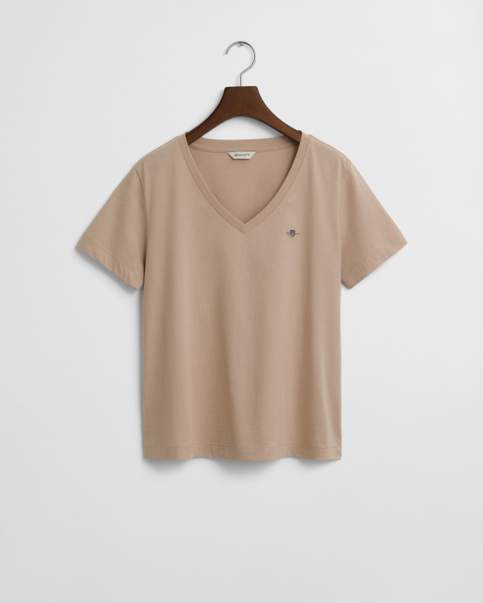 Damen T-Shirt Shield V-Neck