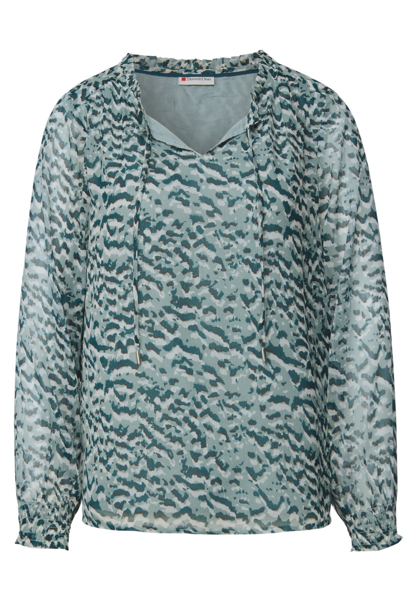 Gemusterte Chiffon-Tunika