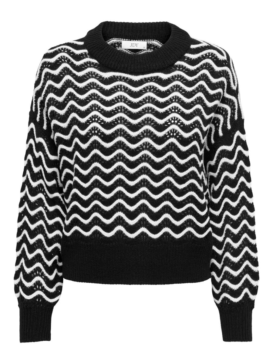 Damen Strickpullover JDYRITA L/S SHORT STRUC PULL KNT NOOS