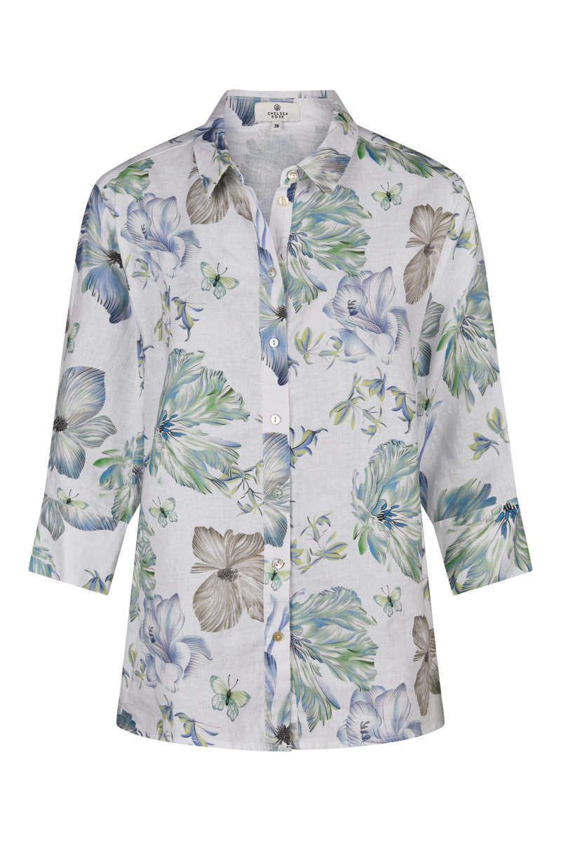 Leinenbluse mit Flowerprint