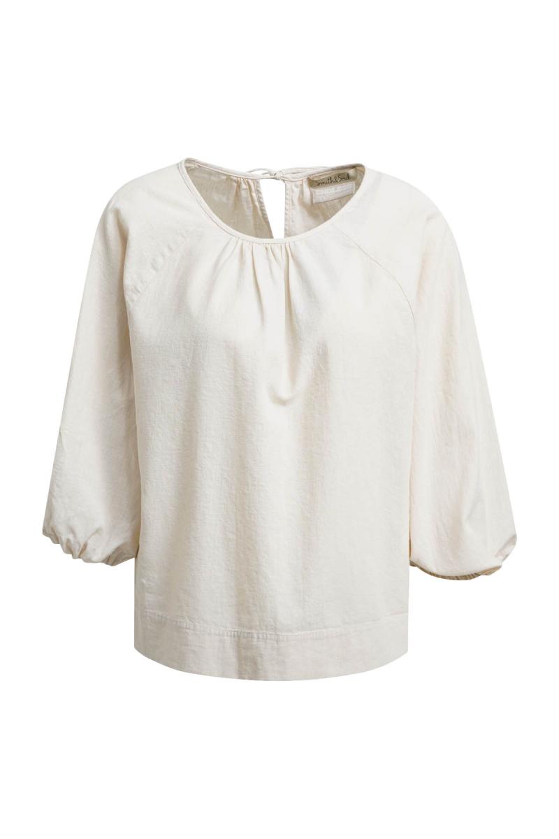 Bluse Gathered Round Neck