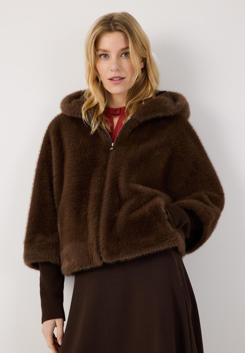 Damen Fake-Fur-Jacke