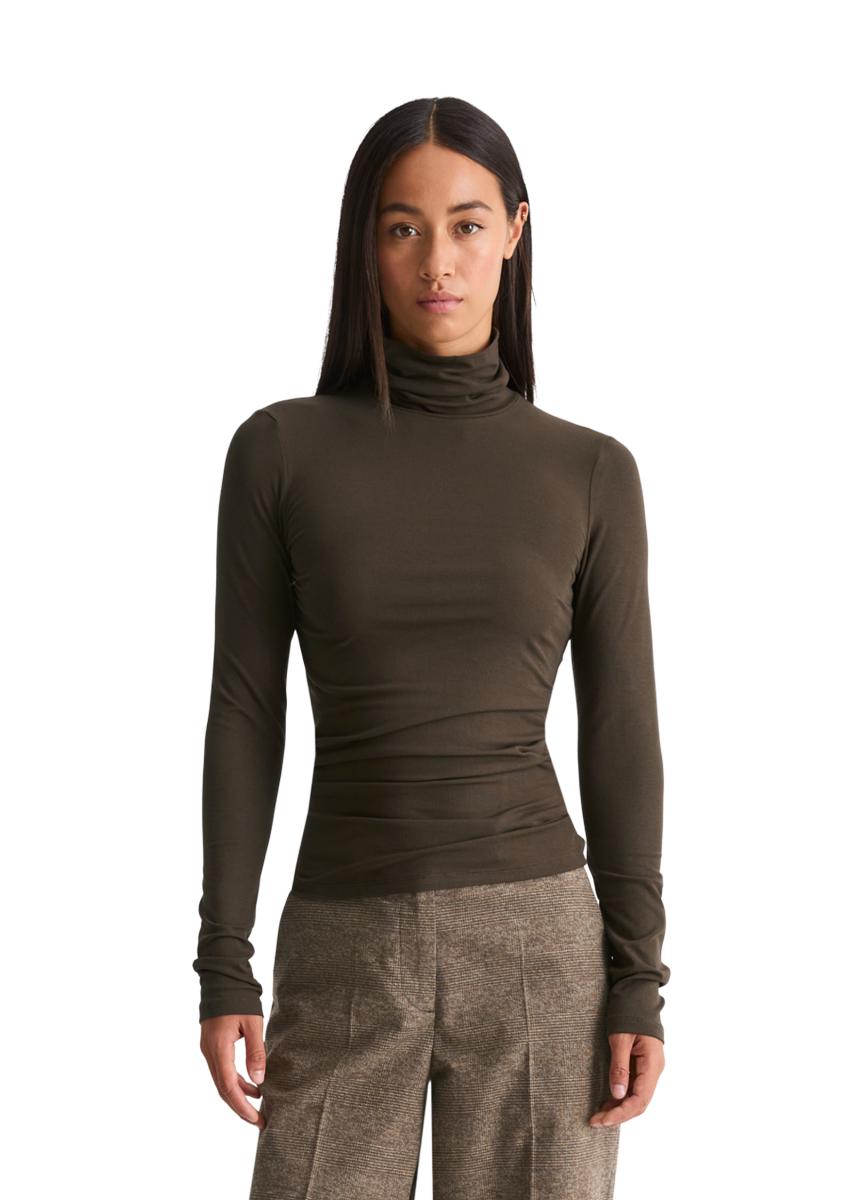 Damen Rollkragen-Langarmshirt