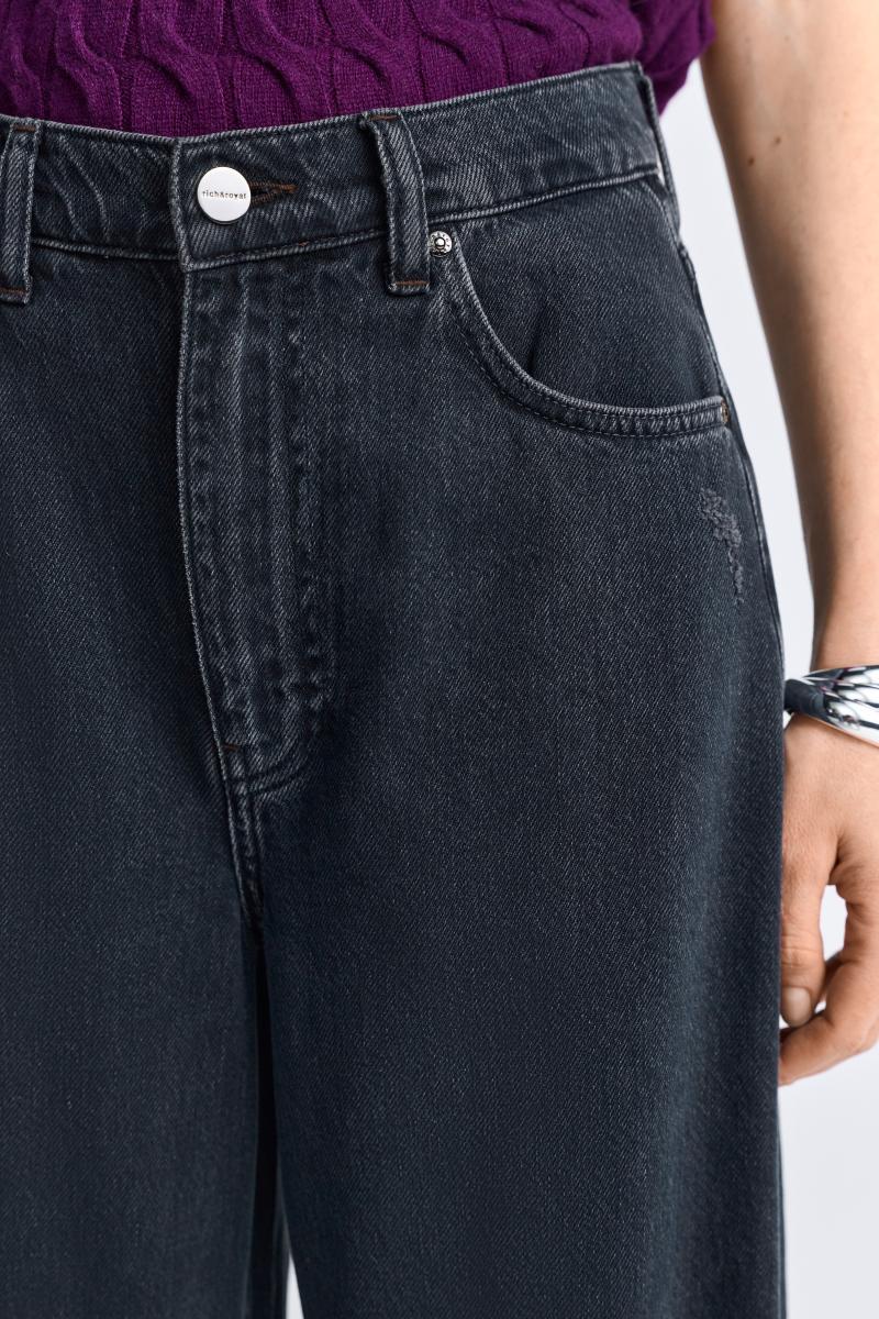 Damen Jeans Blue Black Balloon